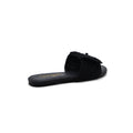 Chanel White Pearl CC Flat Slides Slipper Woman E6545 Black - 2