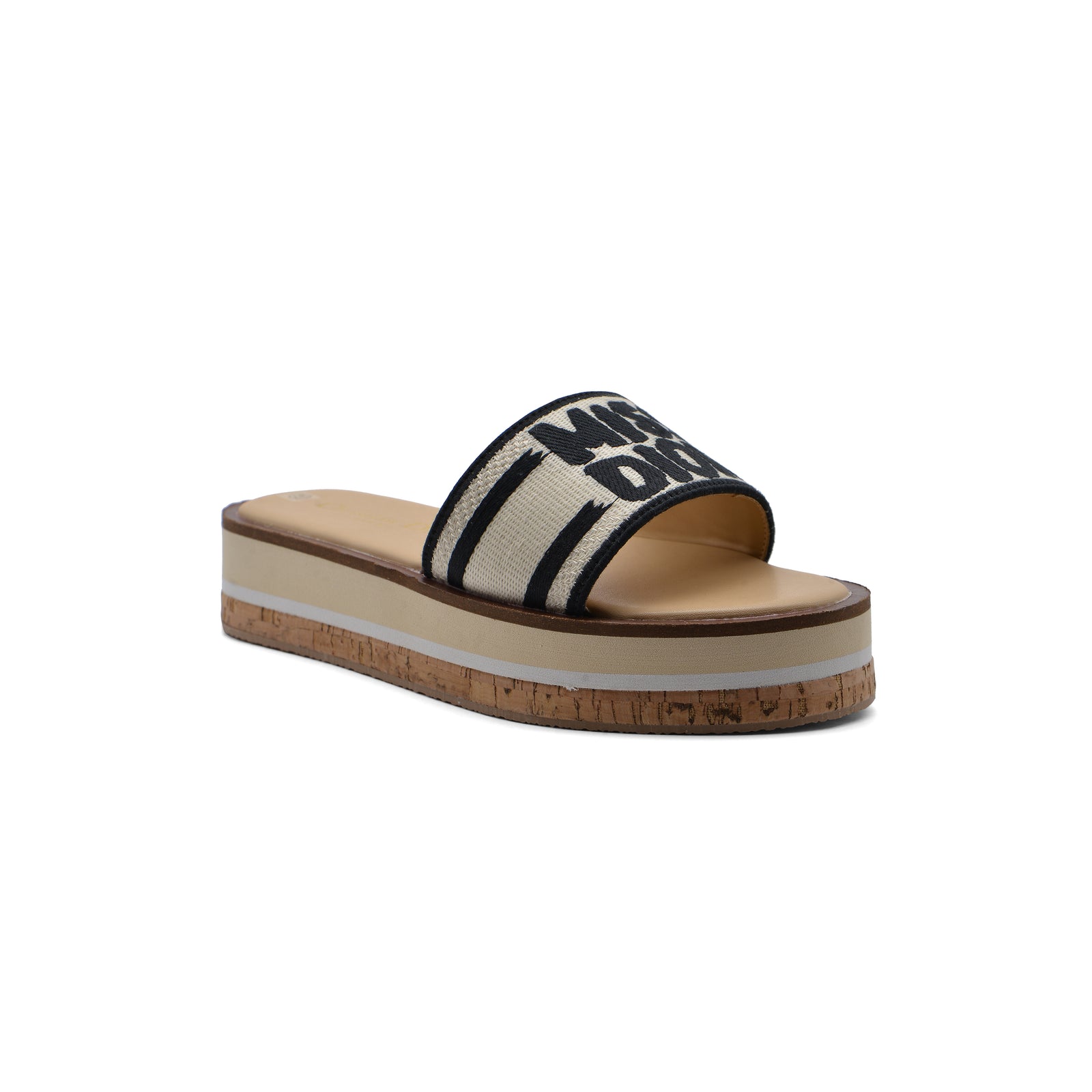 Christian Dior Dway Canvas Platform Raffia Chambray Jacquard Dioract Sandals Woman 2393 Beige - 1