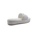 Prada Raffia Printed Espadrilles Crochet Flatform Sandals Woman PA-158 White - 2