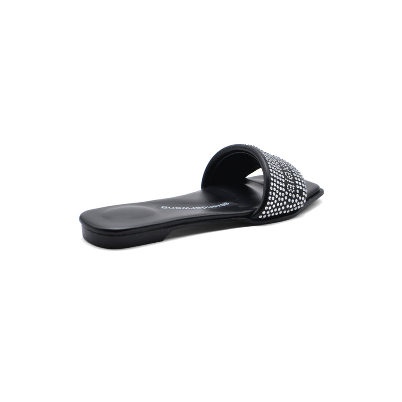 Alexander Wang Vy Crystal Embellished Slide Sandal Women 2025-6 Black - 2