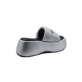 Alexander Wing Slippers High Sole Comfortable Open Back Woman 2907-3 Silver - 2