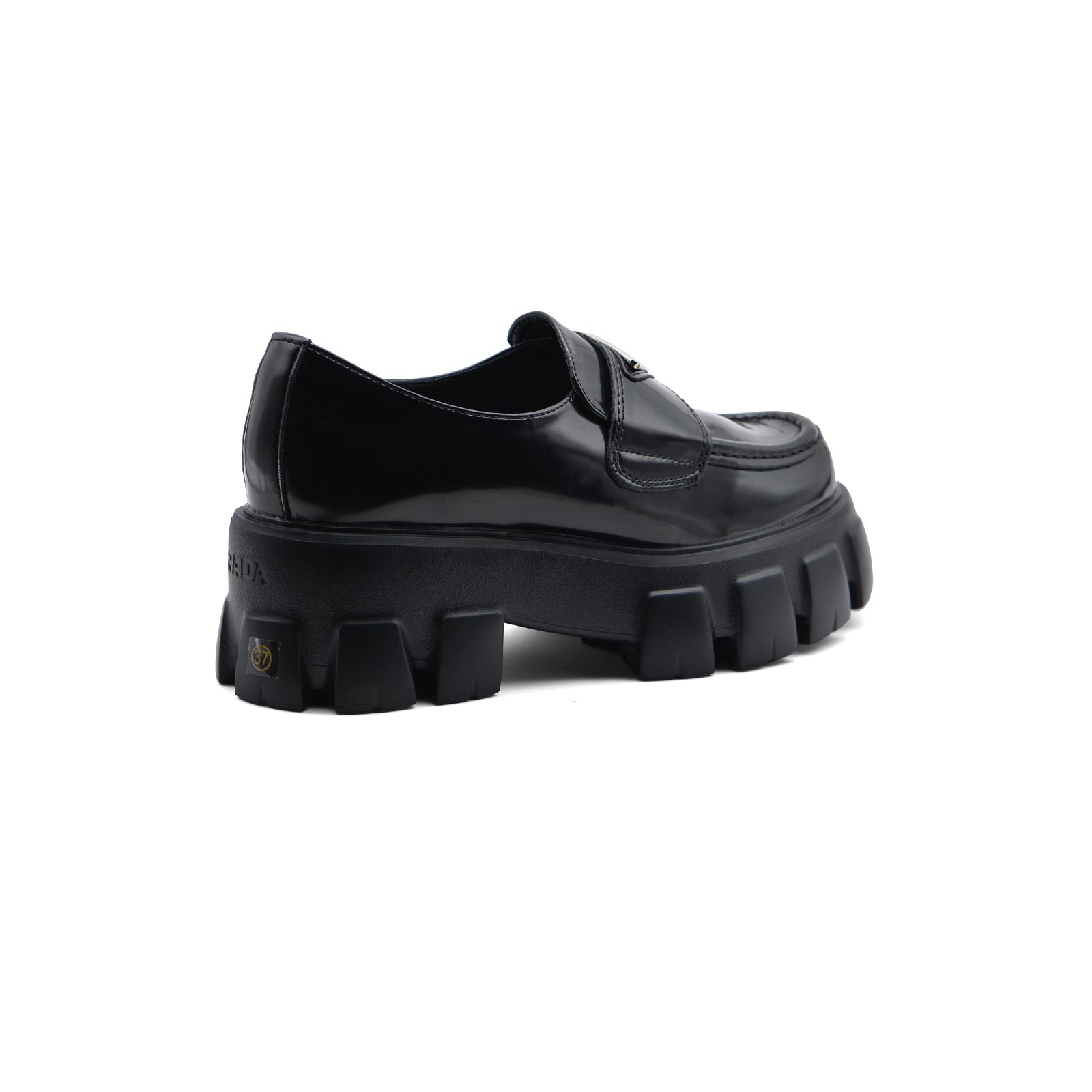 Prada Monolith Patent Leather Loafers Woman A9016 Black - 2