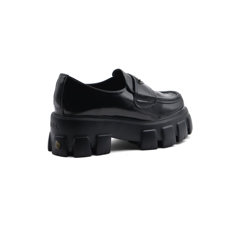 Prada Monolith Patent Leather Loafers Woman A9016 Black - 2