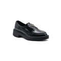 Prada Brushed Spazzolato Leather Loafers Woman 868 Black - 1