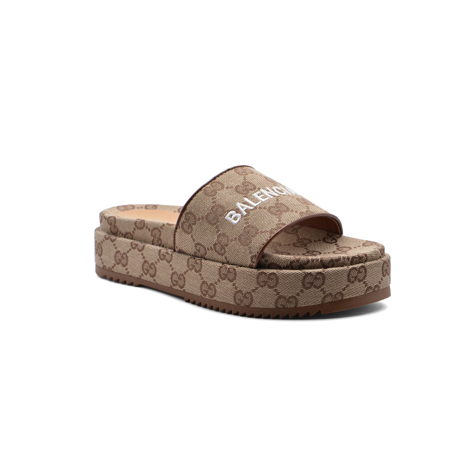 Gucci x Balenciaga Platform slide sandals for Women 2020-3 Beige - 1