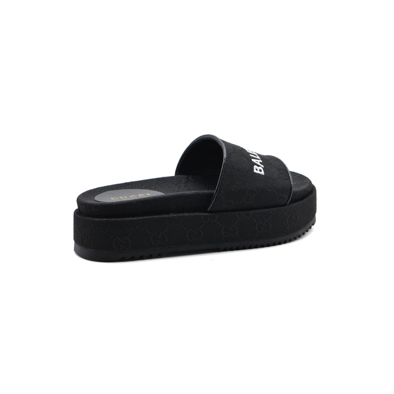 Gucci x Balenciaga Platform slide sandals for Women 2020-3 Black - 2
