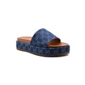 Gucci New Denim GG Monogram Angelina Platform Slide Woman 2020 Blue - 1
