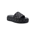 Gucci New Denim GG Monogram Angelina Platform Slide Woman 2020 Black - 1