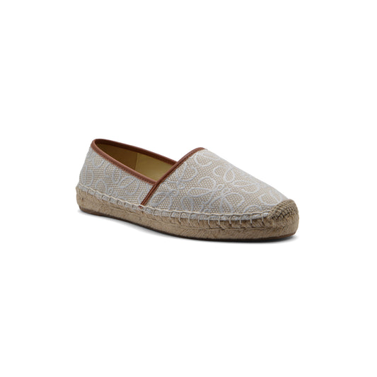 Loewe Owen Logo Jacquard Espadrille Woman 29762 Beige