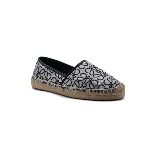 Loewe Owen Logo Jacquard Espadrille Woman 29762 Black