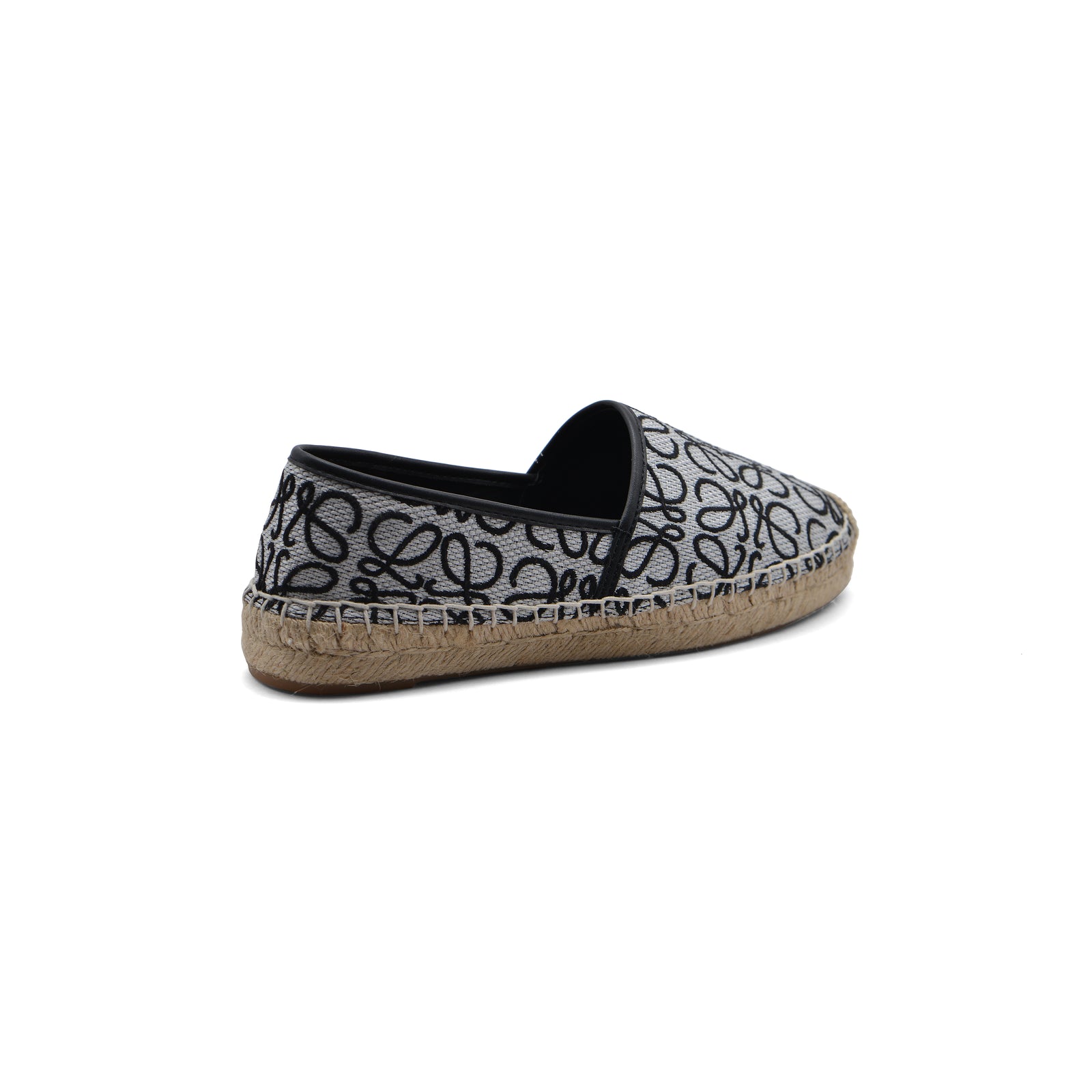Loewe Owen Logo Jacquard Espadrille Woman 29762 Black - 2