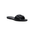 Fendi Baguette Cuoio Romano leather Signature Logo Slide Sandal Woman 1892-1 Black - 1