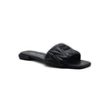 Miu Miu Leather Slides Sandals Summer Classic Leisure Flip Flops Slippers Women 3508 Black - 1