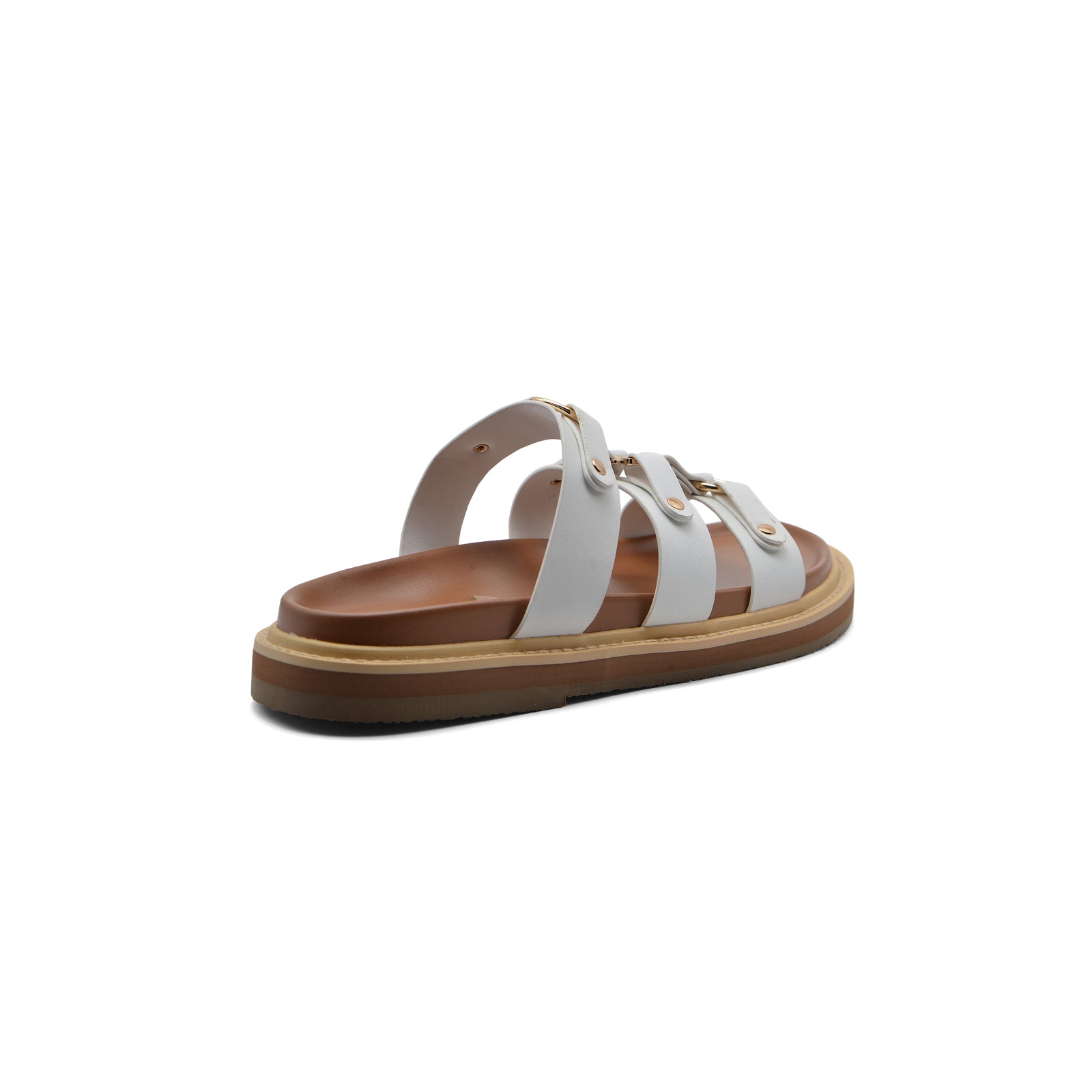 Celine Tippi Leather Leather Sandal Woman H001 White - 2
