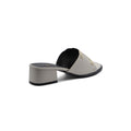 Celine Emblem Block Heel Leather Mule In Woman A2156 Beige - 2