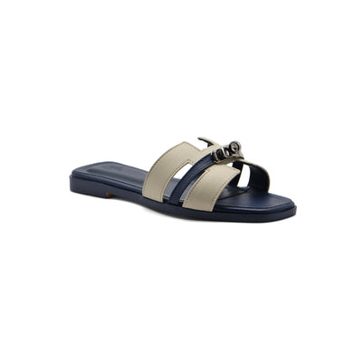 Hermes Calfskin Matte Alligator Giulia Sandals Woman H9-6 Navy
