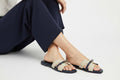 Hermes Calfskin Matte Alligator Giulia Sandals Woman H9-6 Navy - 5