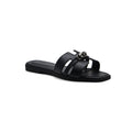 Hermes Calfskin Matte Alligator Giulia Sandals Woman H906 Black - 1