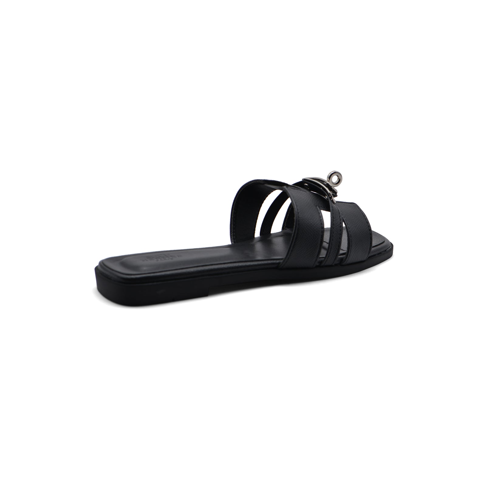 Hermes Calfskin Matte Alligator Giulia Sandals Woman H906 Black - 2