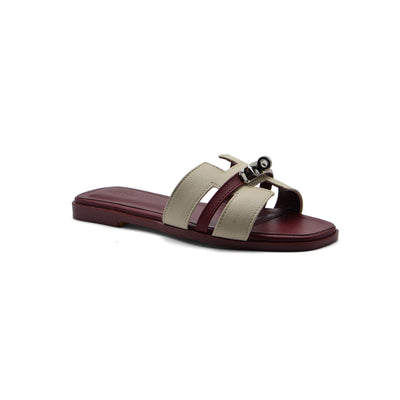 Hermes Calfskin Matte Alligator Giulia Sandals Woman H9-6 Burgundy