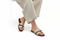 Hermes Calfskin Matte Alligator Giulia Sandals Woman H9-6 Burgundy - 5