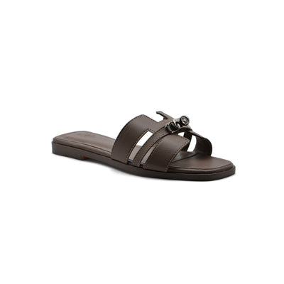 Hermes Calfskin Matte Alligator Giulia Sandals Woman H906 Khaki