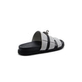 Hermes Jackson Sandals Designer Fumé Vivent Sliders Woman H8006-3 White - 2
