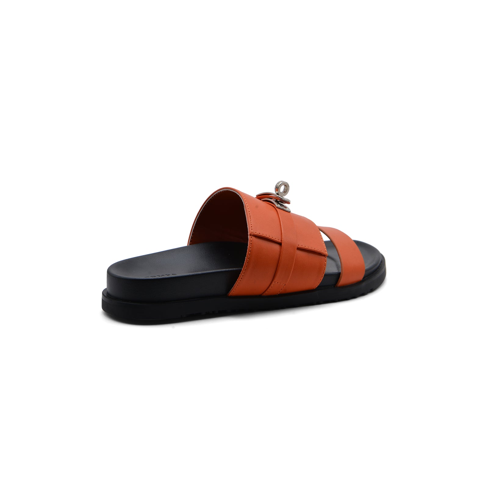 Hermes Jackson Sandals Designer Fumé Vivent Sliders Woman H8006-3 Orange - 2