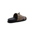 Hermes Jackson Sandals Designer Fumé Vivent Sliders Woman H8006-3 Khaki - 2