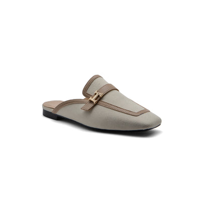 Hermès Groupie H Logo Mules Flats Slipper Woman H66-1 Off White&Beige