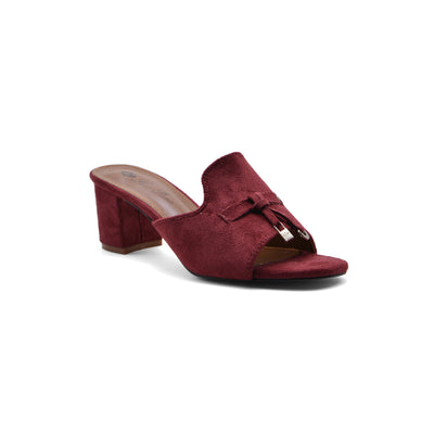Loro Piana Suede Summer Charms Slide Sandals Woman VR-8 Burgundy