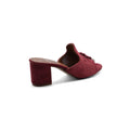 Loro Piana Suede Summer Charms Slide Sandals Woman VR-8 Burgundy - 2