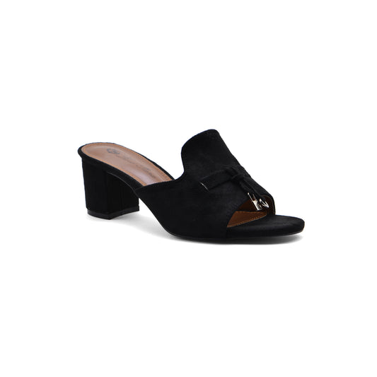 Loro Piana Suede Summer Charms Slide Sandals Woman VR-8 Black