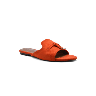 Loro Piana Summer Charms suede sandals Woman VR-9 Orange