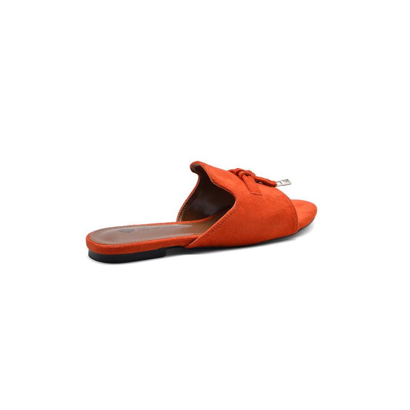 Loro Piana Summer Charms suede sandals Woman VR-9 Orange - 2