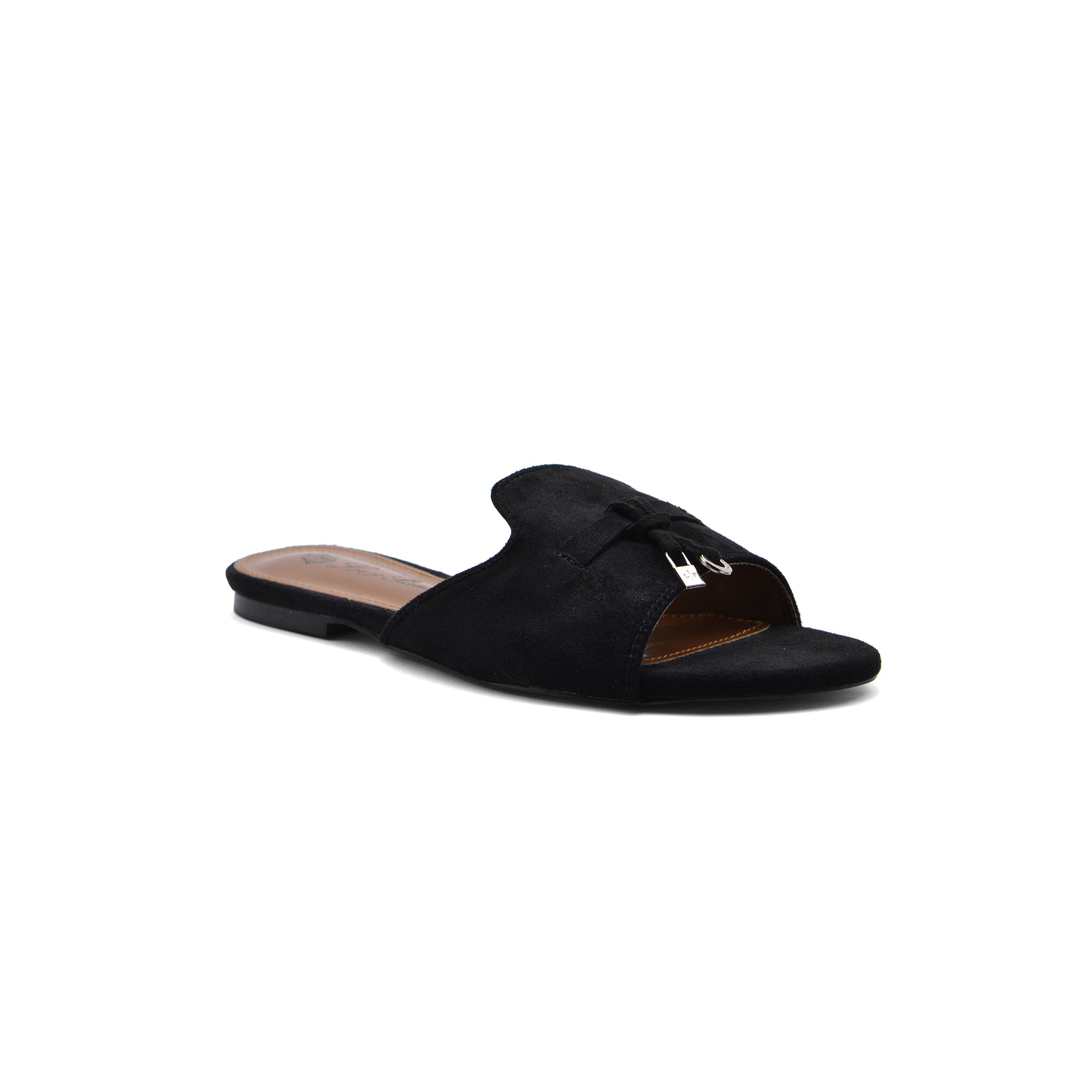 Loro Piana Summer Charms suede sandals Woman VR-9 Black - 1