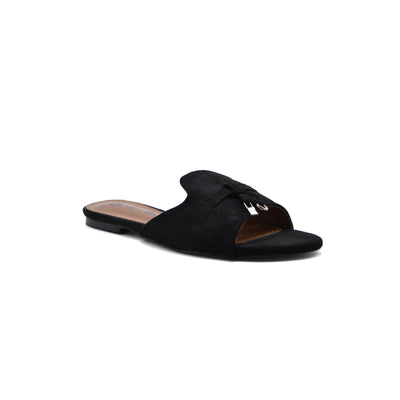 Loro Piana Summer Charms suede sandals Woman VR-9 Black