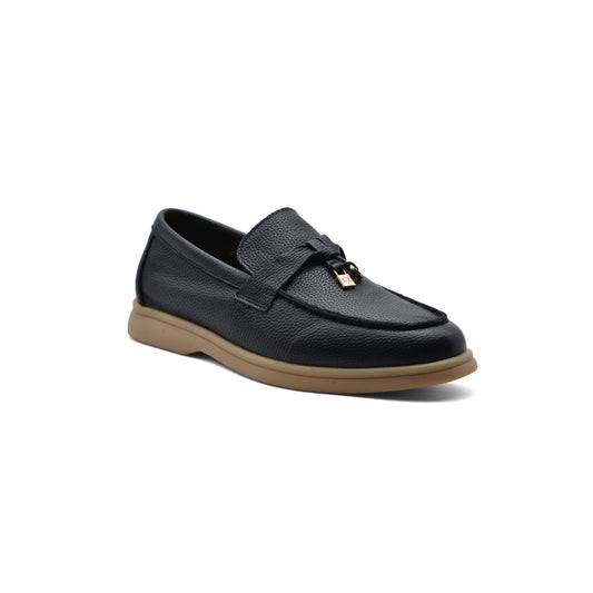 Loro Piana Suede Summer Charms Walk Loafers Woman VR-LA Black