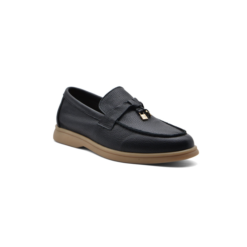 Loro Piana Suede Summer Charms Walk Loafers Woman VR-LA Black - 1