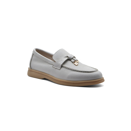 Loro Piana Suede Summer Charms Walk Loafers Woman VR-LA White