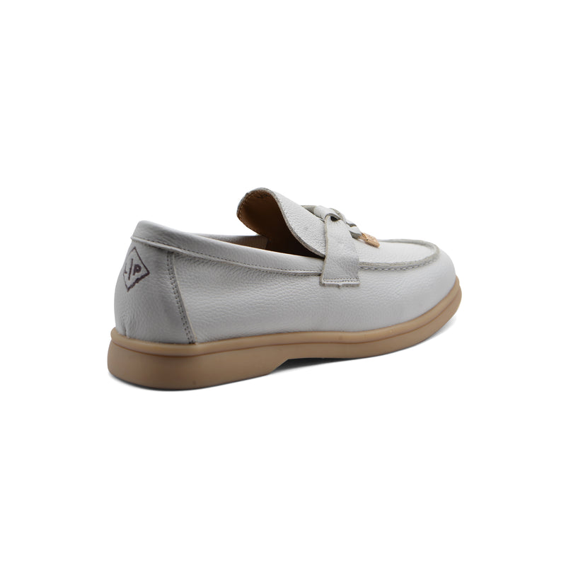 Loro Piana Suede Summer Charms Walk Loafers Woman VR-LA White - 2