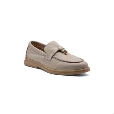 Loro Piana Suede Summer Charms Walk Loafers Woman VR-LA Beige