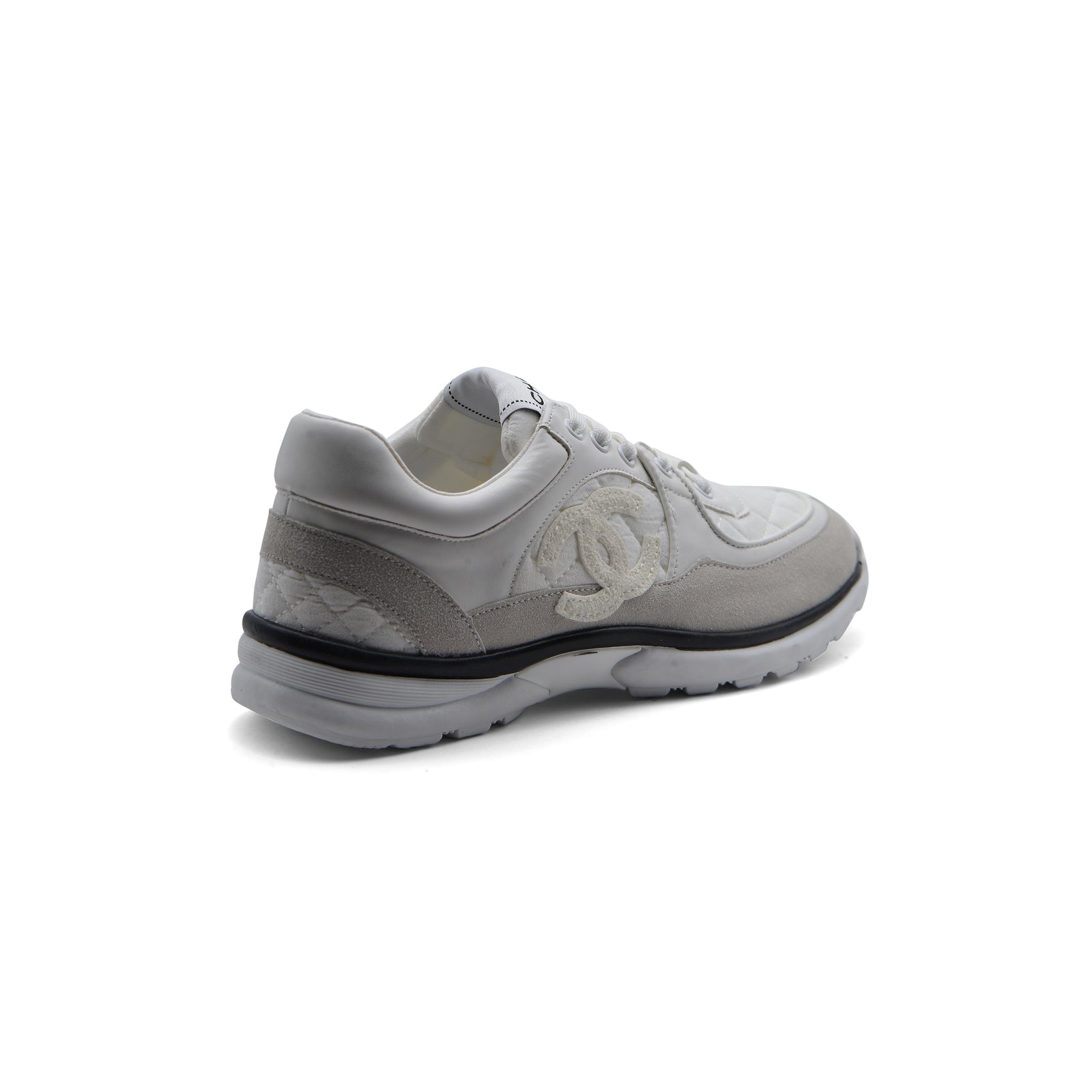 Chanel Fabric Suede Calfskin Quilted CC Sneakers Woman 6699-3 White - 2