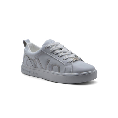 Calvin Klein Danya Cow Silk Platinum Sneakers Woman 9116 White&Silver