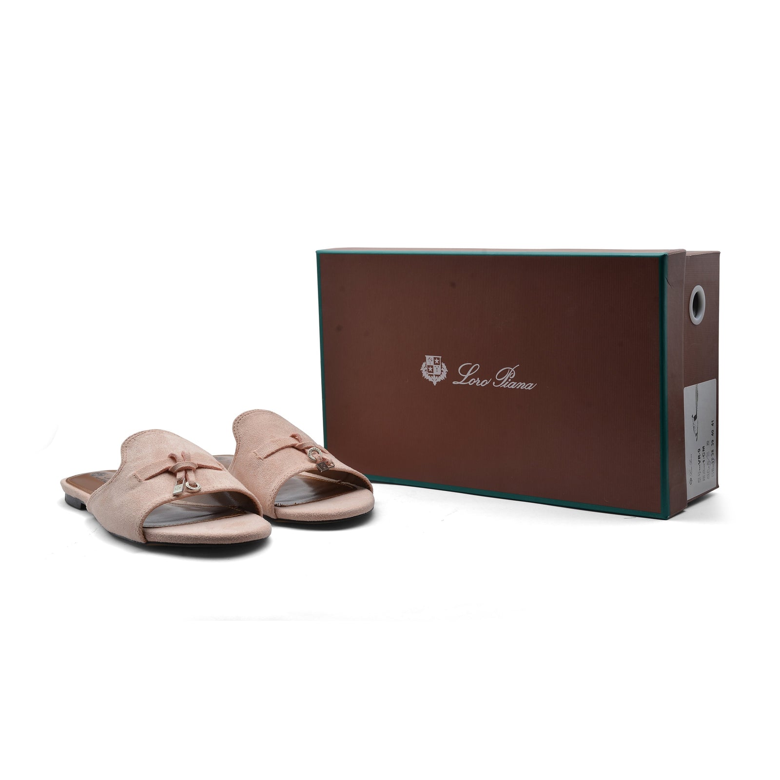 Loro Piana Summer Charms suede sandals Woman VR-9 Beige - 4