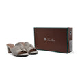 Loro Piana Suede Summer Charms Slide Sandals Woman VR-8 Beige - 4