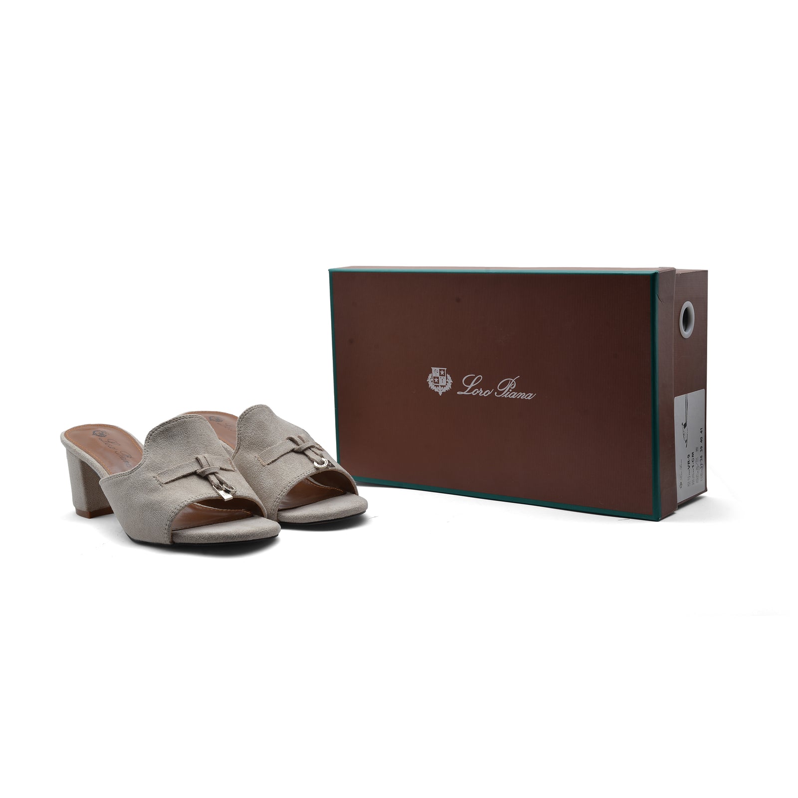 Loro Piana Suede Summer Charms Slide Sandals Woman VR-8 Beige - 4