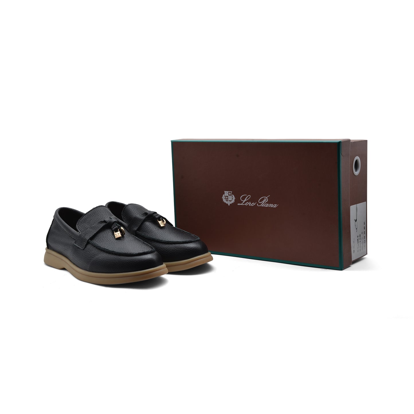 Loro Piana Suede Summer Charms Walk Loafers Woman VR-LA Black