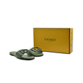 Fendi Baguette Cuoio Romano leather Signature Logo Slide Sandal Woman 1892-1 Green - 4