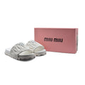 Miu Miu Designer Slides Nappa Leather Beach Slipper Woman 20343 White - 4